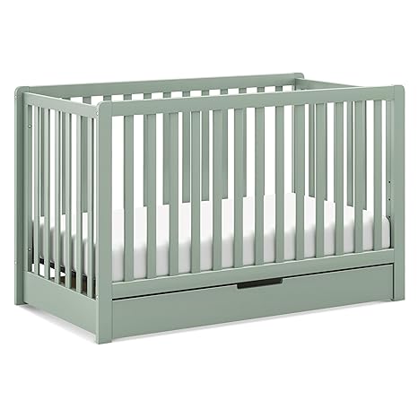 Carter's by DaVinci Colby 4-in-1 Convertible Crib with Trundle Drawer in Walnut