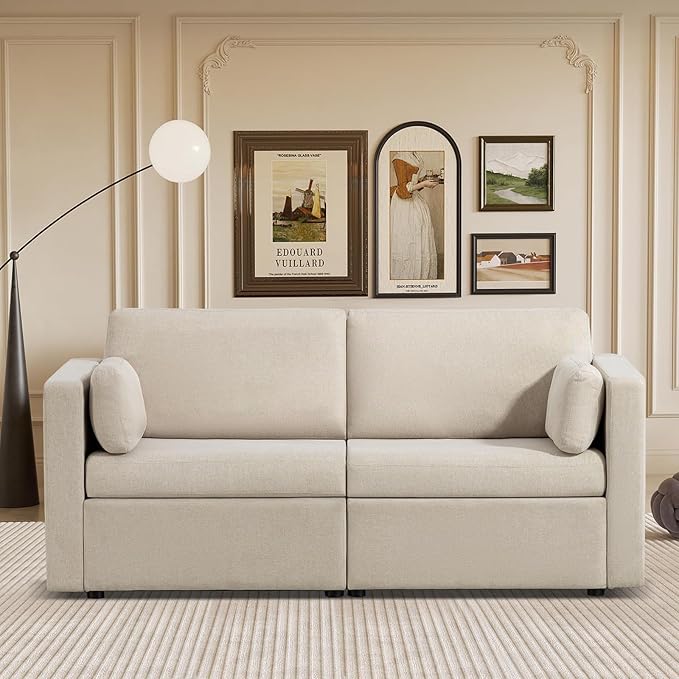 Oversized Modular Sectional Sofa, Convertible L Shaped Couch with Storage Ottoman