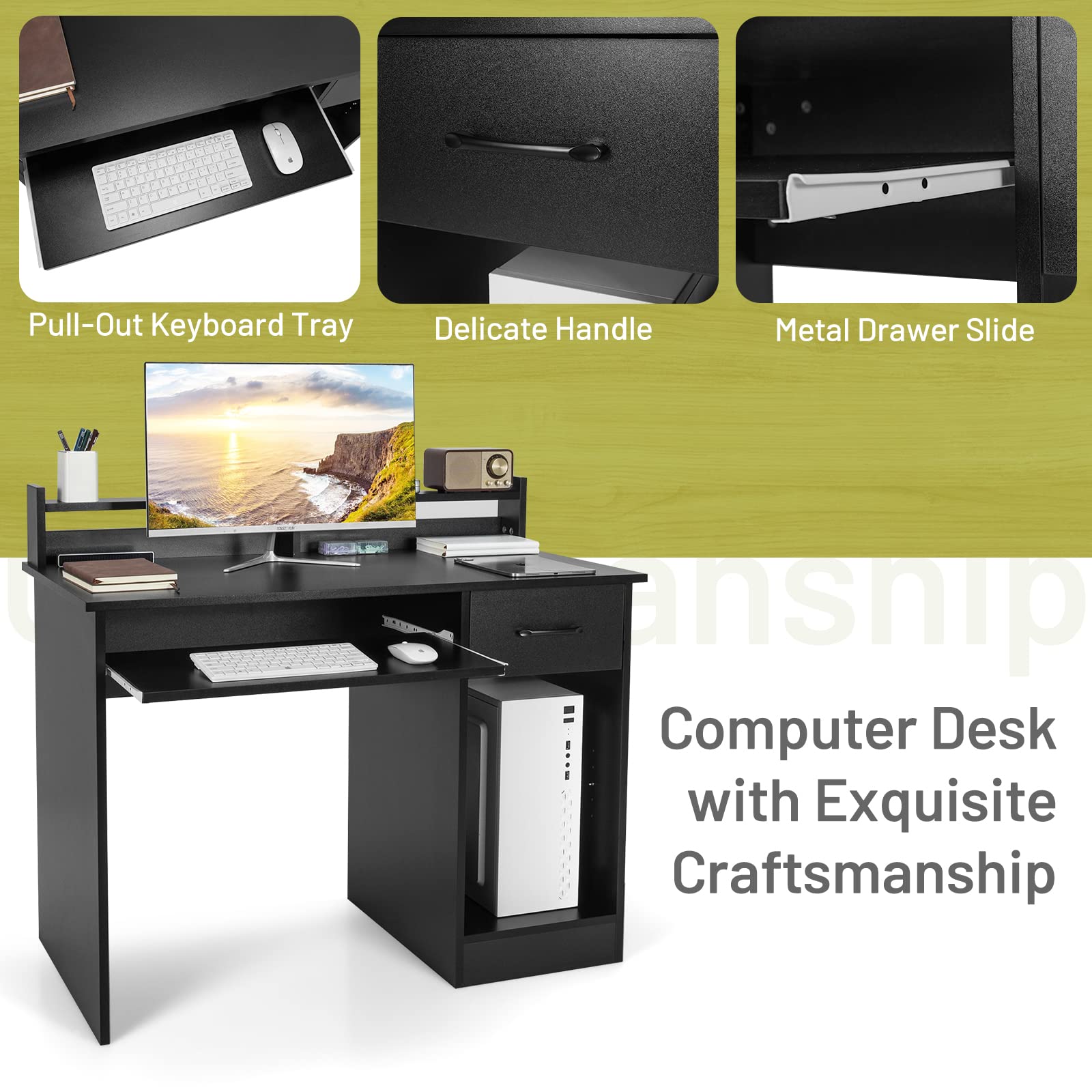 Computer Desk, Black