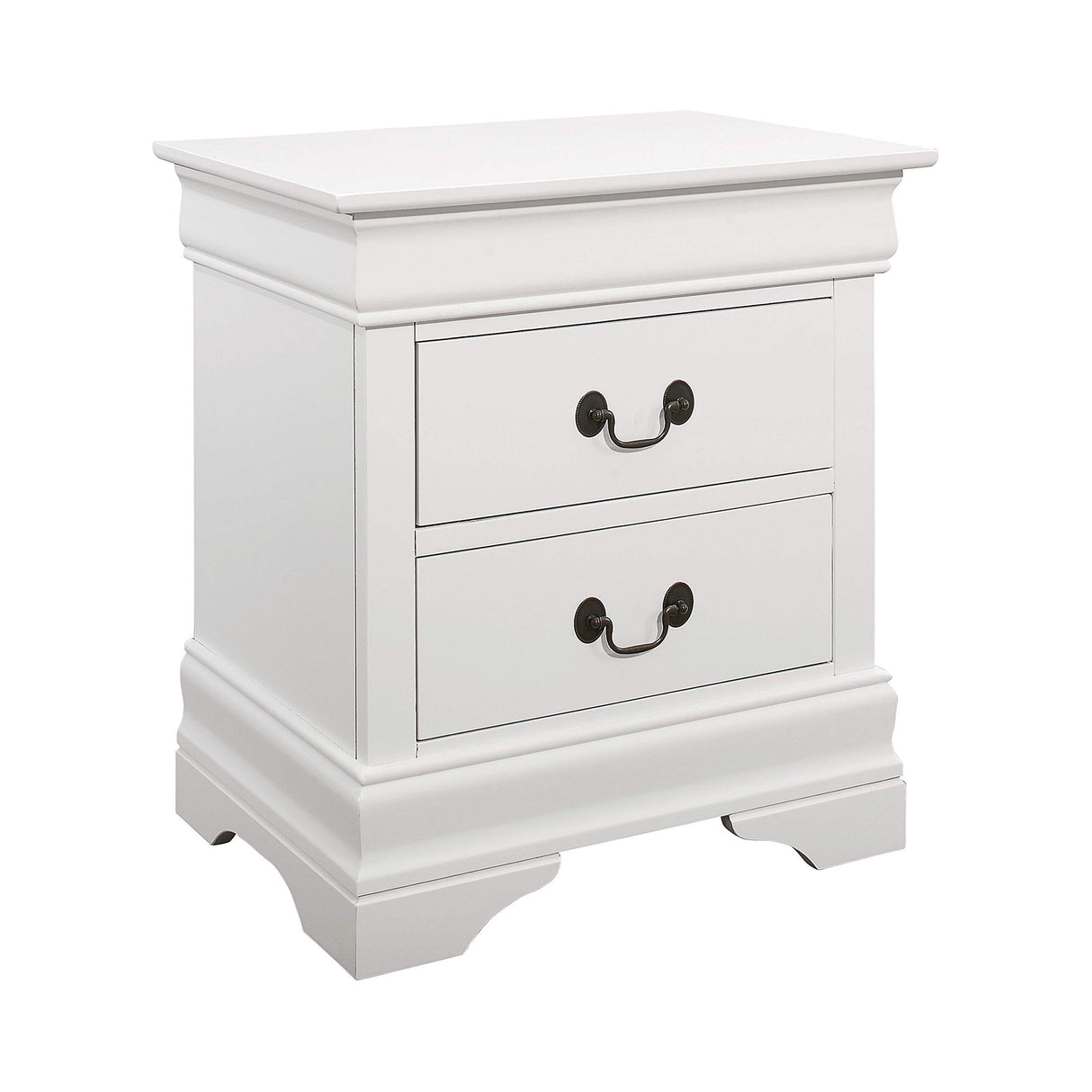 Louis Philippe 2-Drawer Nightstand White 204692