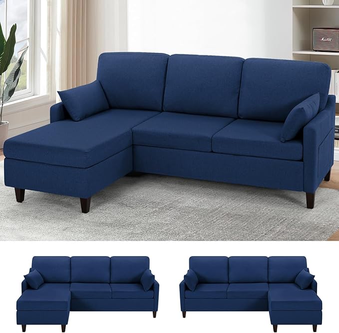 Sectional Sofa Couch with Reversible Chaise