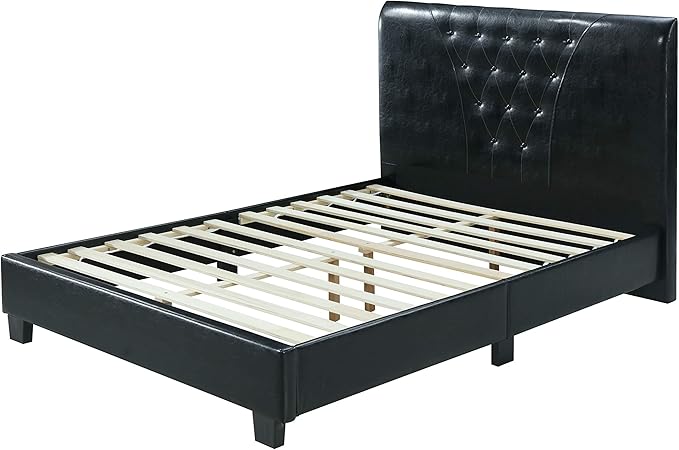 Upholstered Bed Platform, Twin, White