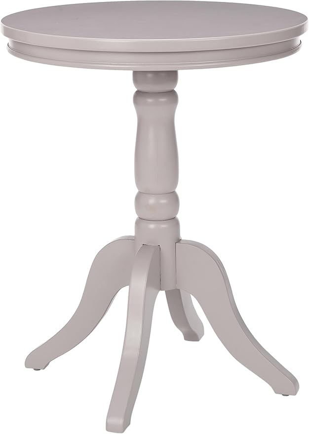 American Homes Collection Vivienne Quartz Grey Side Table