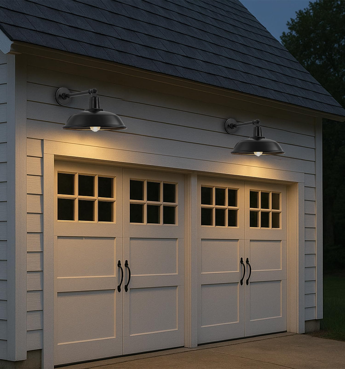 15" Large Outdoor Gooseneck Barn Light, Door Classic Farmhouse Outdoor Wall Light Exterior Lighting