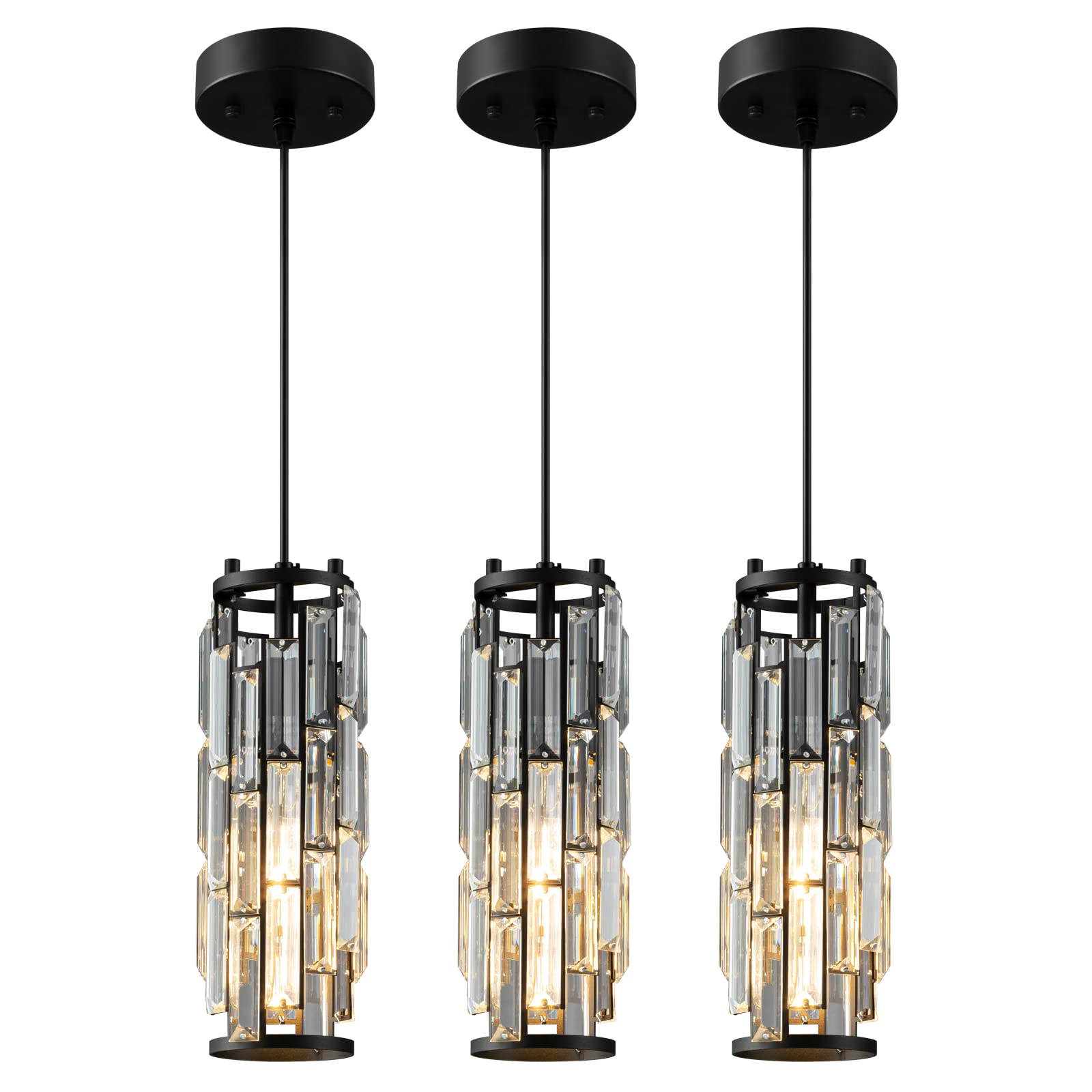 Pendant Lights Modern Black Pendant Light Mini Crystal Chandelier Pendant Lighting