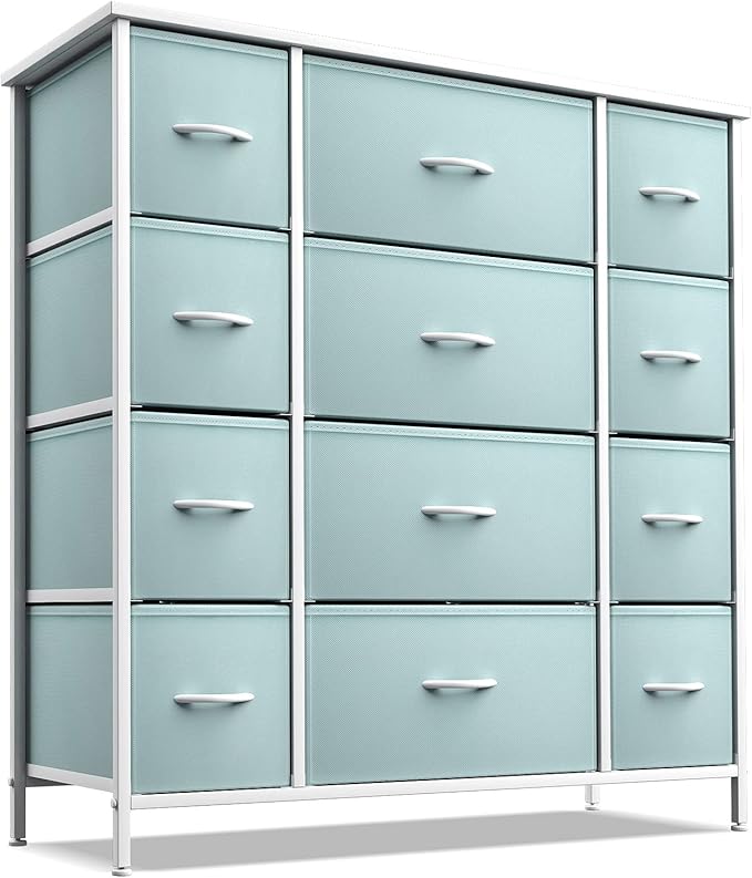 Kids Dresser with 12 Drawers - Chest Organizer Unit