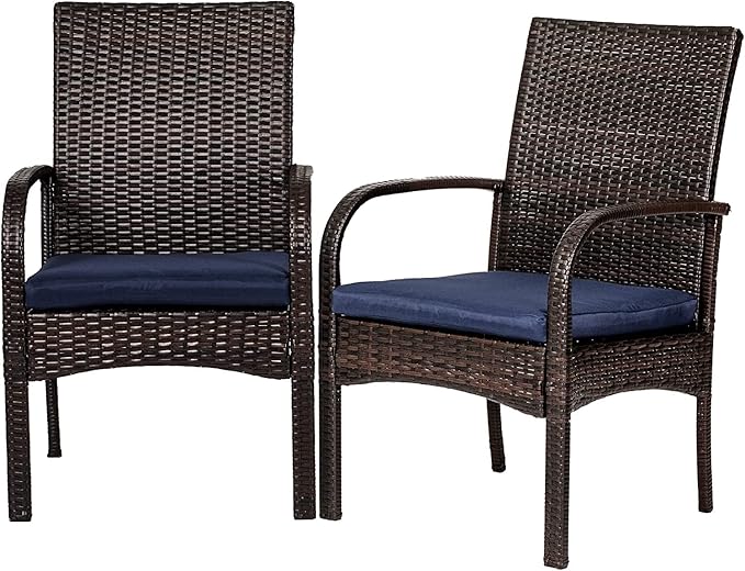 Outdoor Wicker Dining Chairs, Patio Rattan Dining Chairs