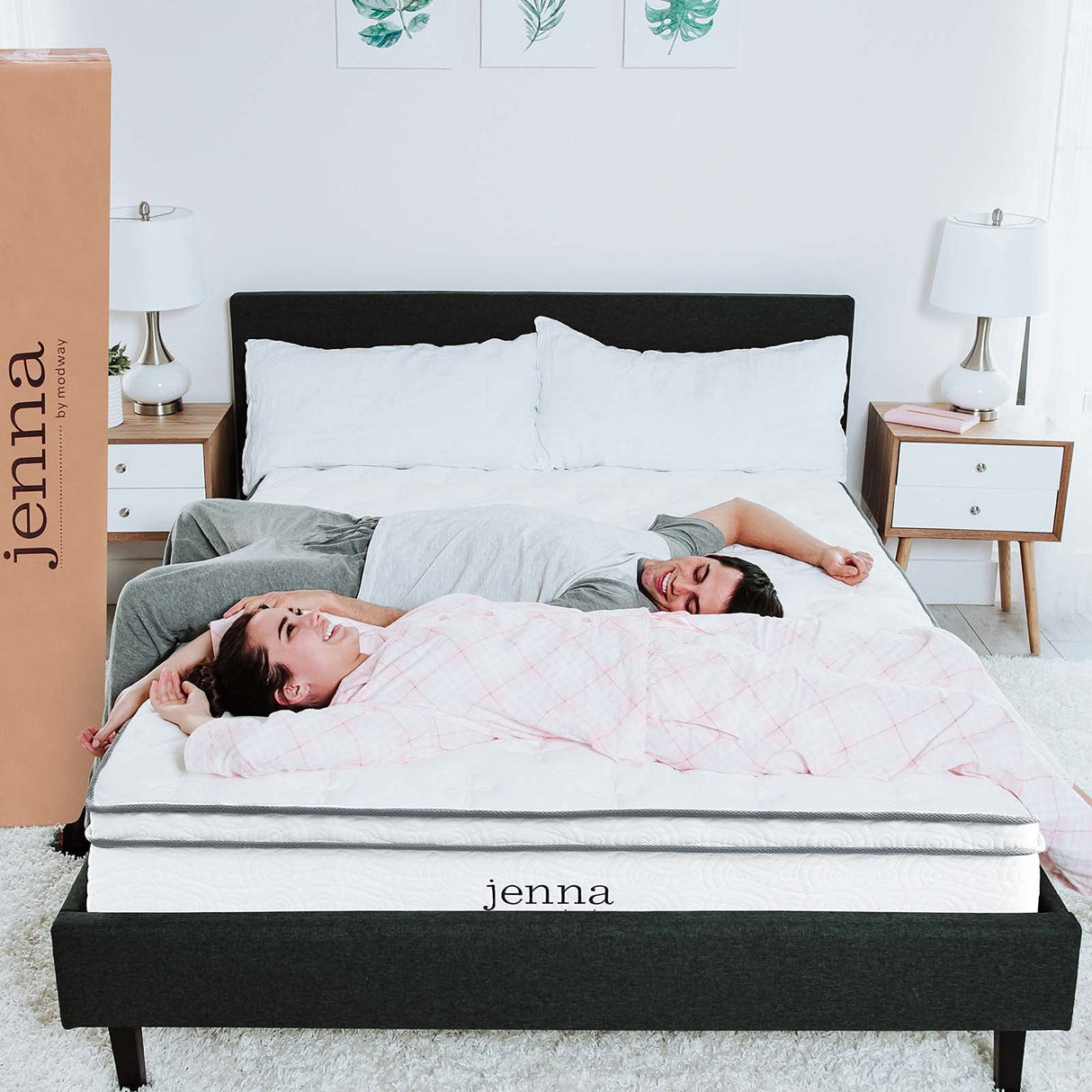 Jenna Innerspring and Foam Mattress-10-Year Warranty, Queen, White
