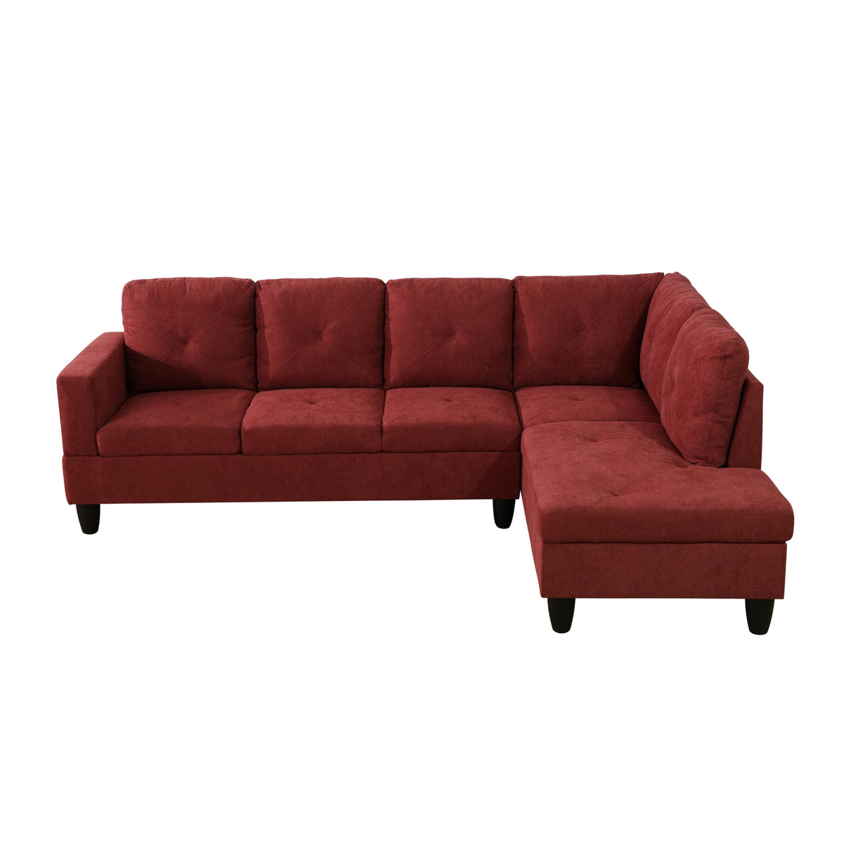 Couches for Living Room 2-Piece Modern Couch with Right Chaise Sectional