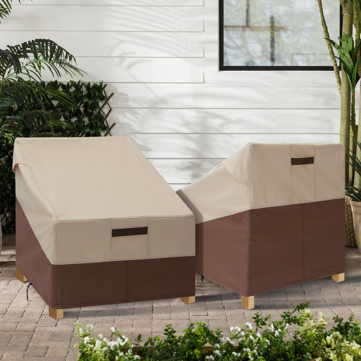 Outdoor Chair Covers Waterproof 2 Packs, UV-Resistant Patio Lawn Chair Covers