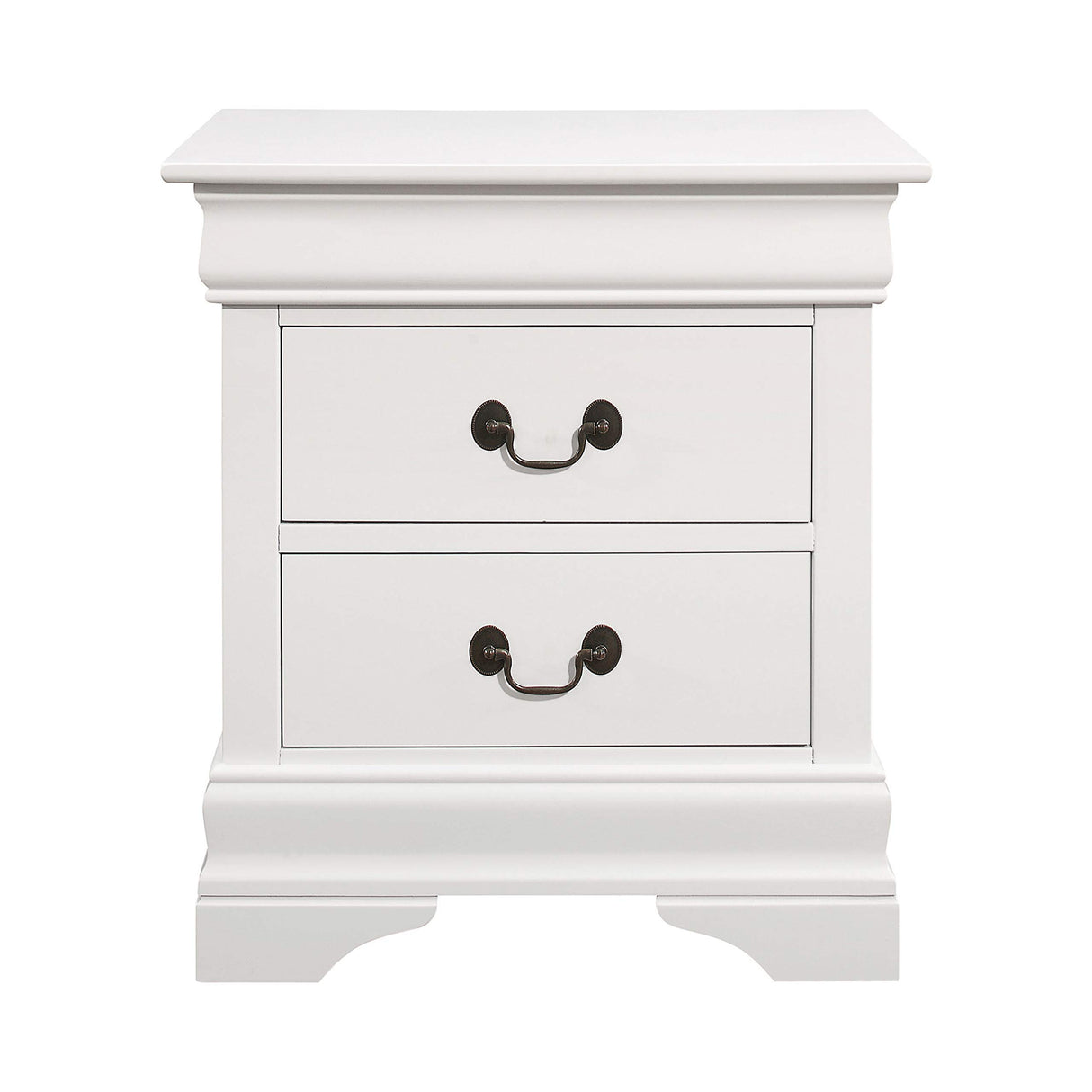 Louis Philippe 2-Drawer Nightstand White 204692