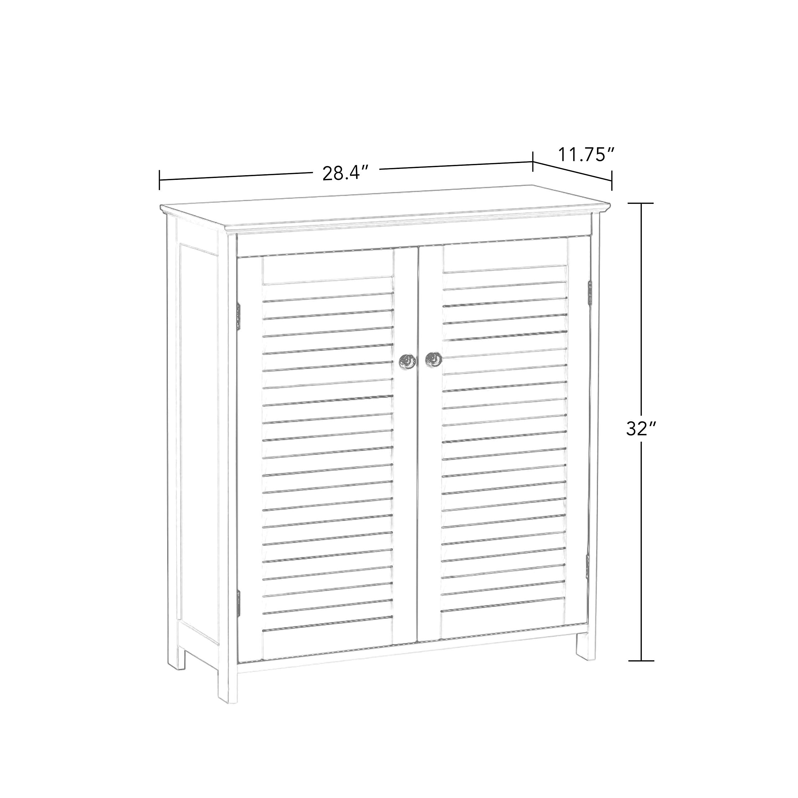 Ellsworth Two-Door Floor Cabinet, White