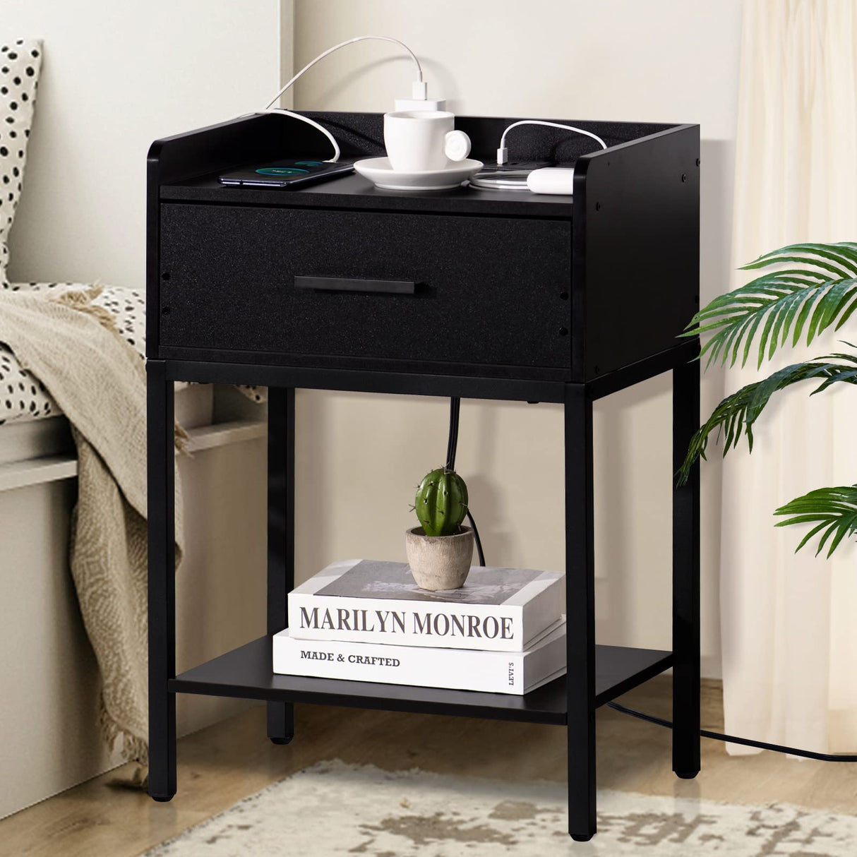 Nightstand with Charging Station