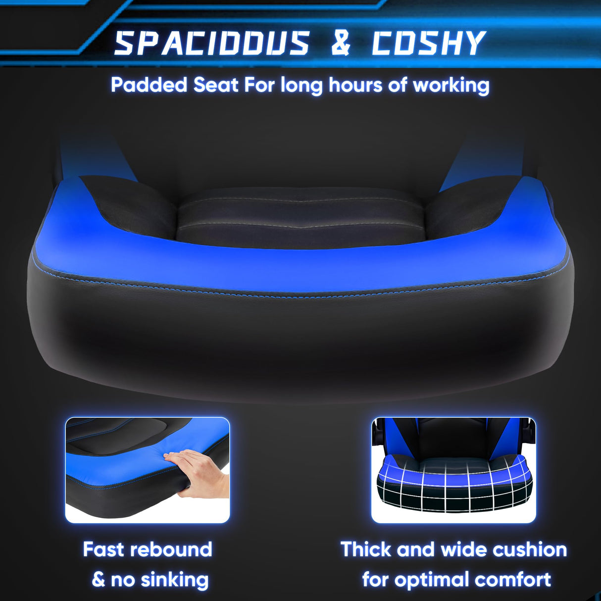 Office Ergonomic Computer Gaming Desk Racing Chair for Adults