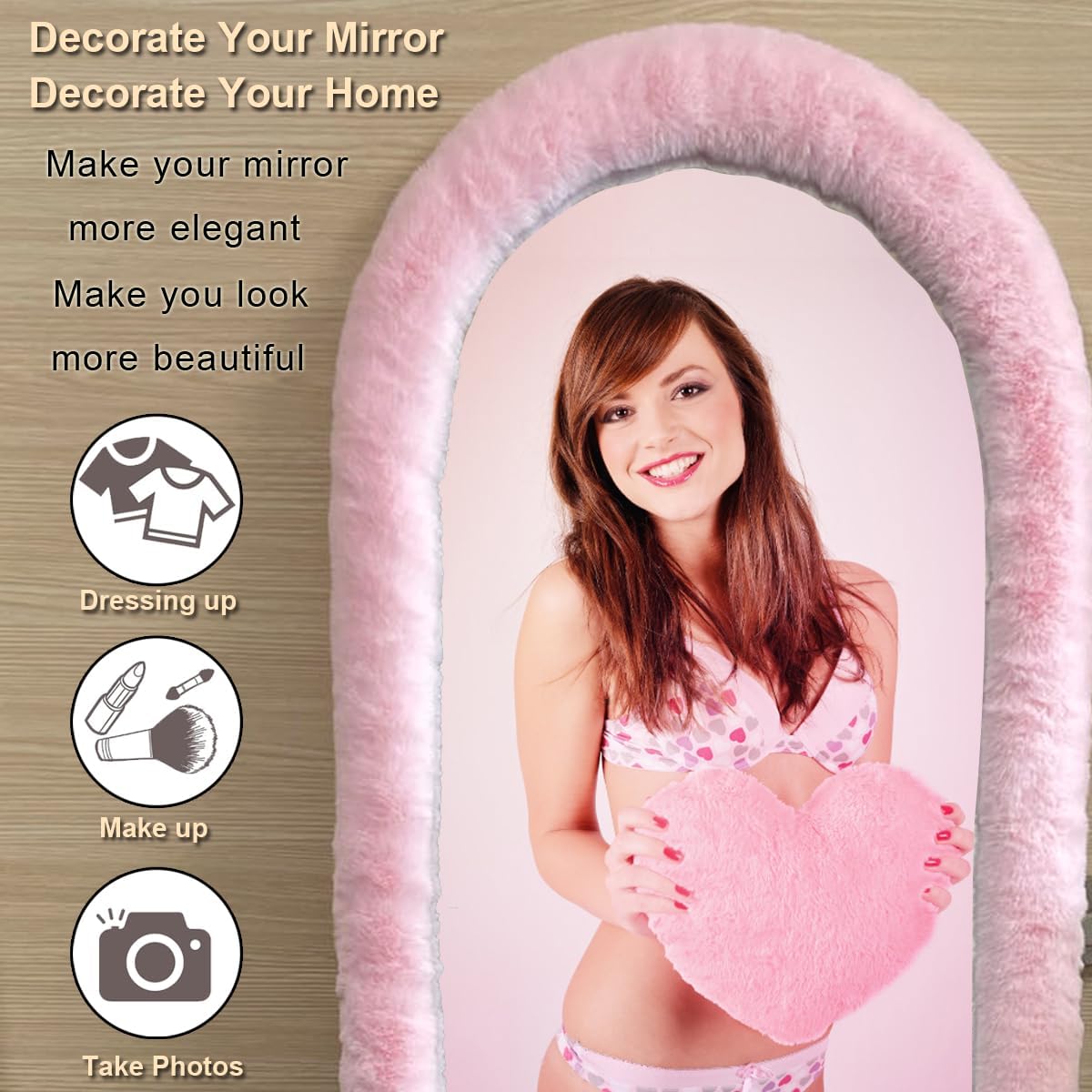 Full Length Mirror Cover Universal Ultra Soft Non-Slip Cover Free Standing Full Body Mirror
