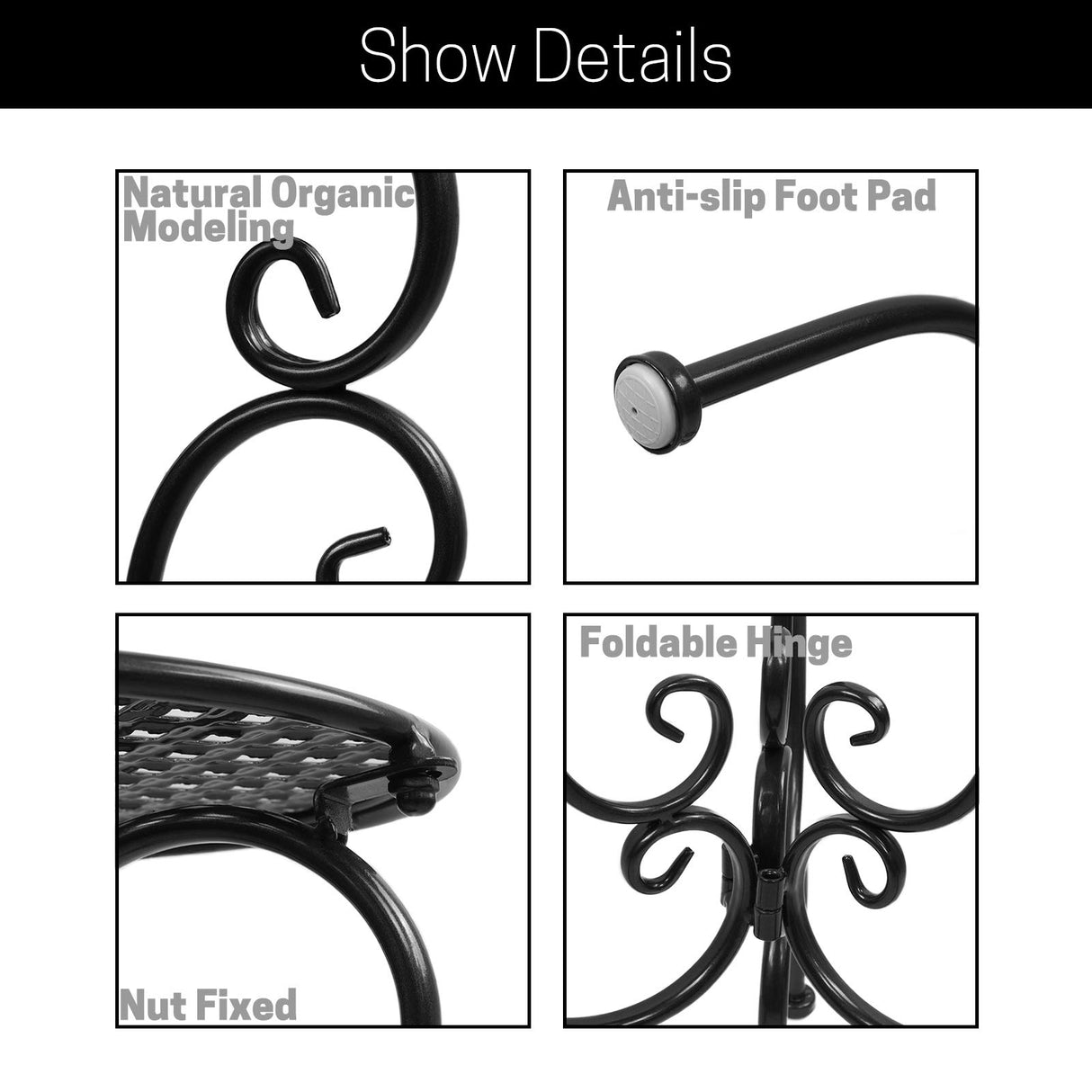 Florence 22.5" Wrought Iron Decorative Plant Stand