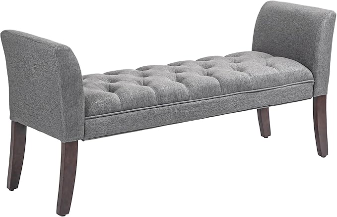 End of Bed Bench with Button Tufted Design