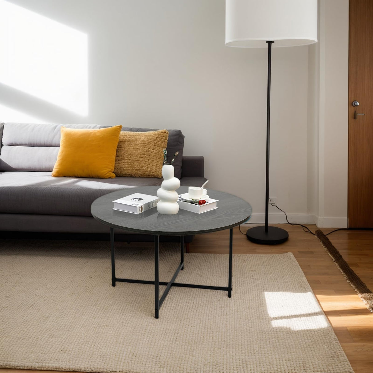 Coffee Table Set of 2, Combination of Single and Double Layers