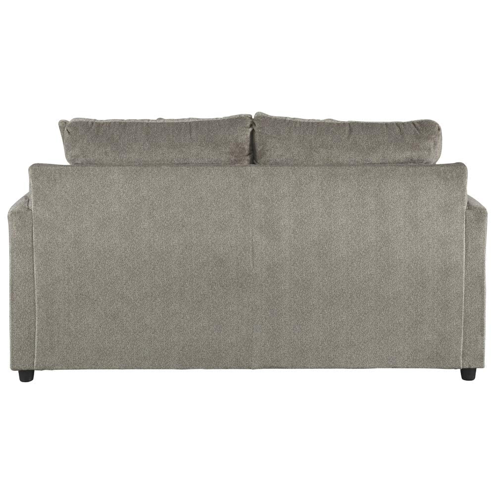 Soletren Contemporary Chenille Loveseat with 2 Accent Pillows, Gray