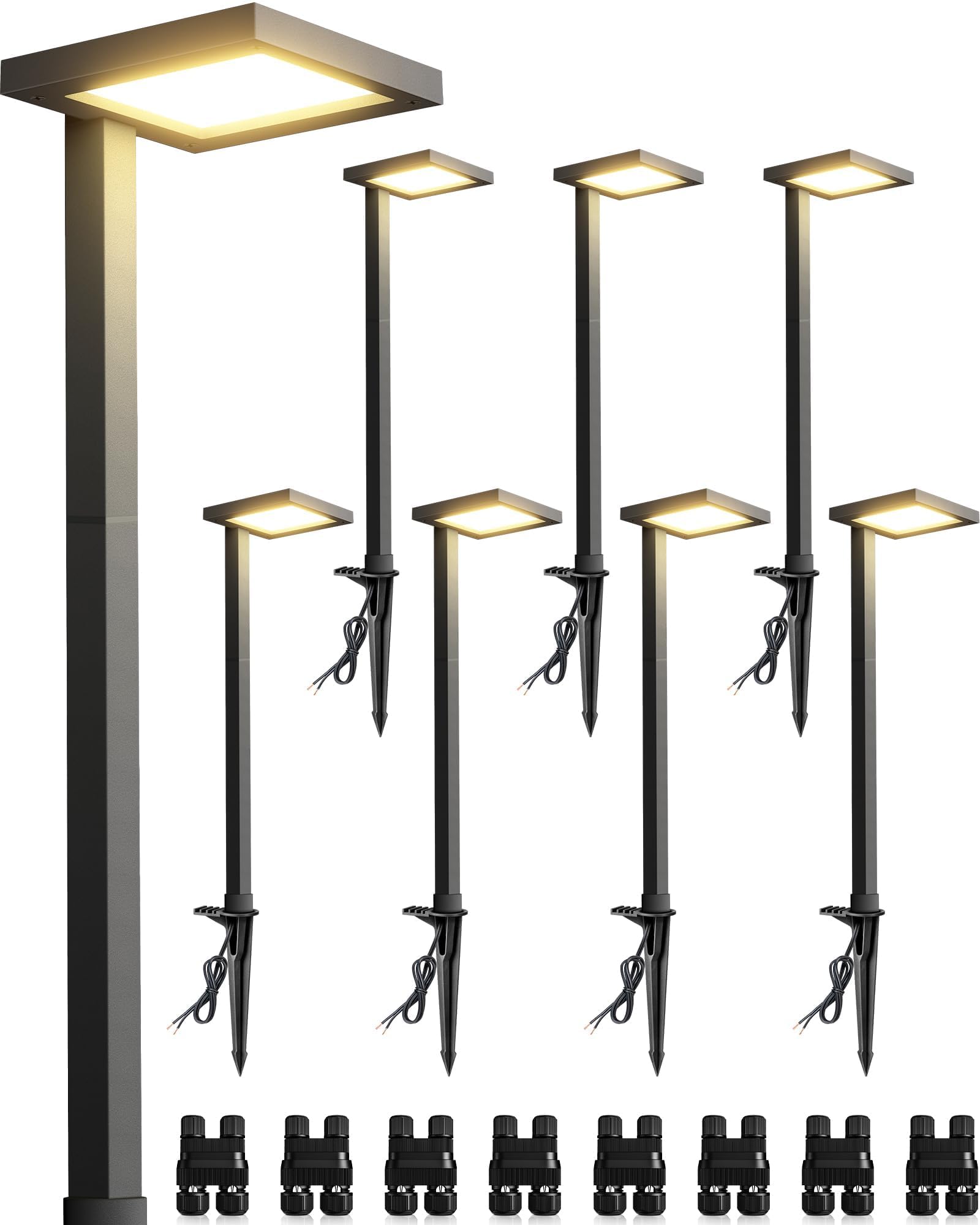 Low Voltage Landscape Lighting with Connectors 5W Anti-Glare LED Pathway