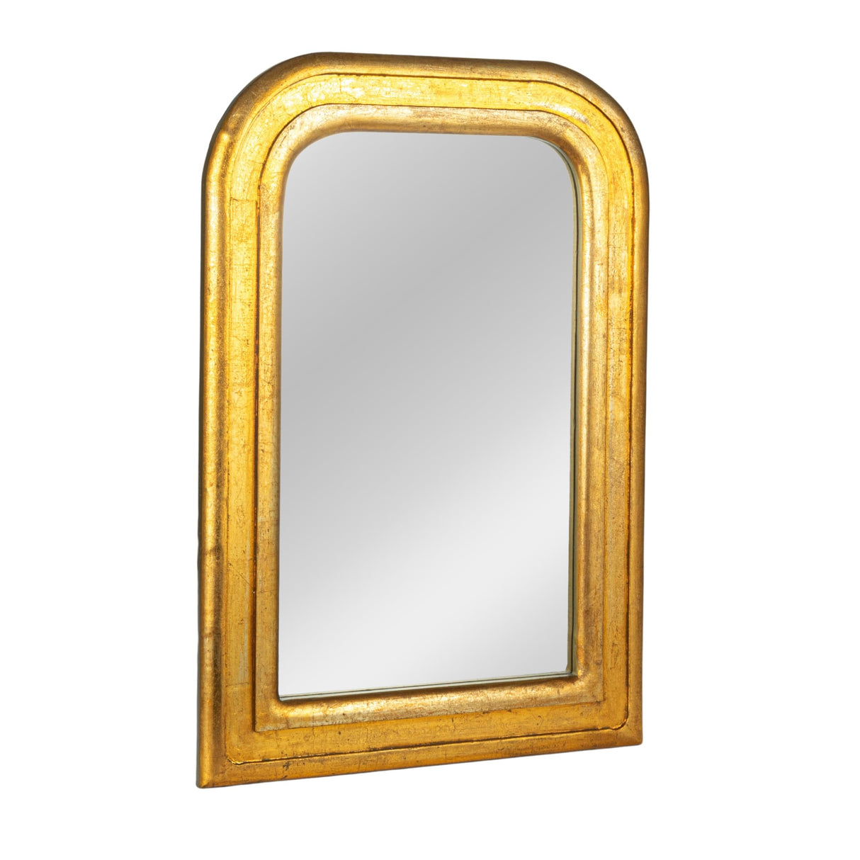Antique Mango Wood Oval Wall Mirror, Gold