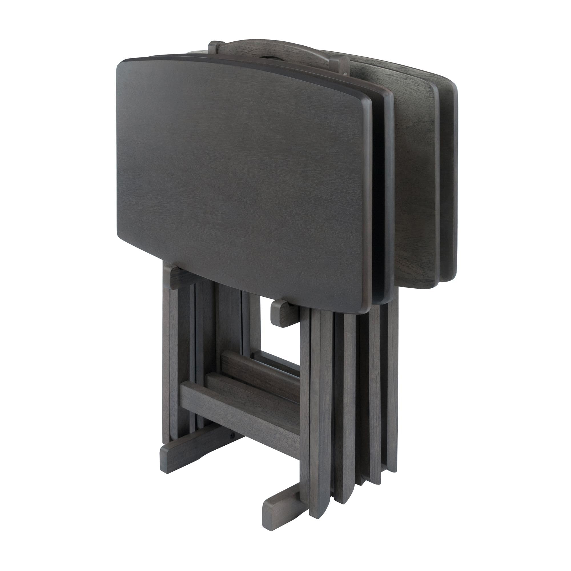 Dorian 5-Pc Folding Snack Table Set – Black