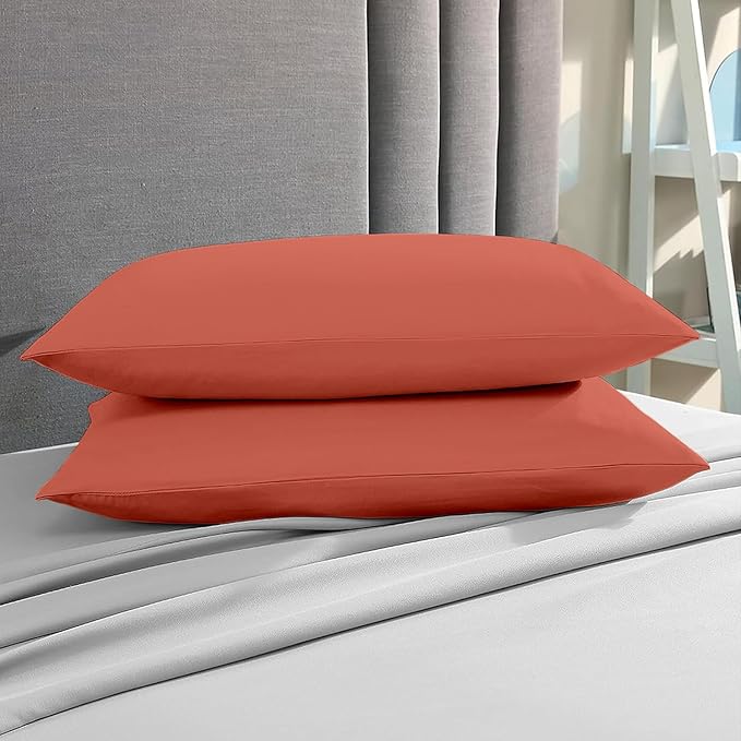 1000 Thread Count Pillowcases Set of 2-100% Egyptian Cotton Pillow Cases with Long-Staple Combed