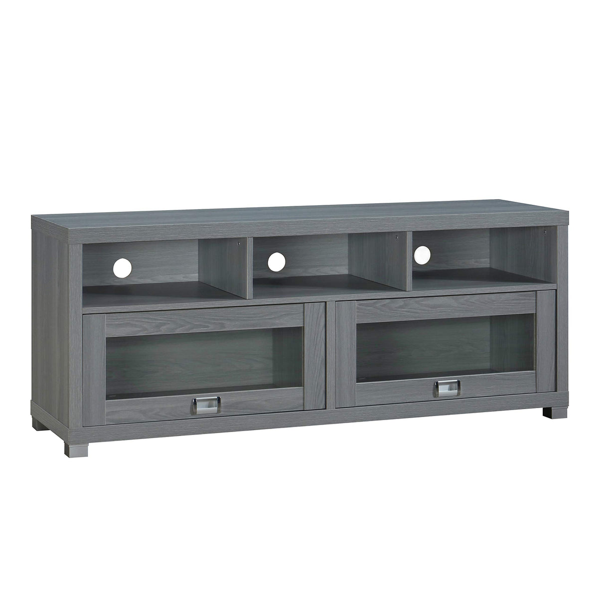 65” TV Stand with Storage & Glass Display Cabinets