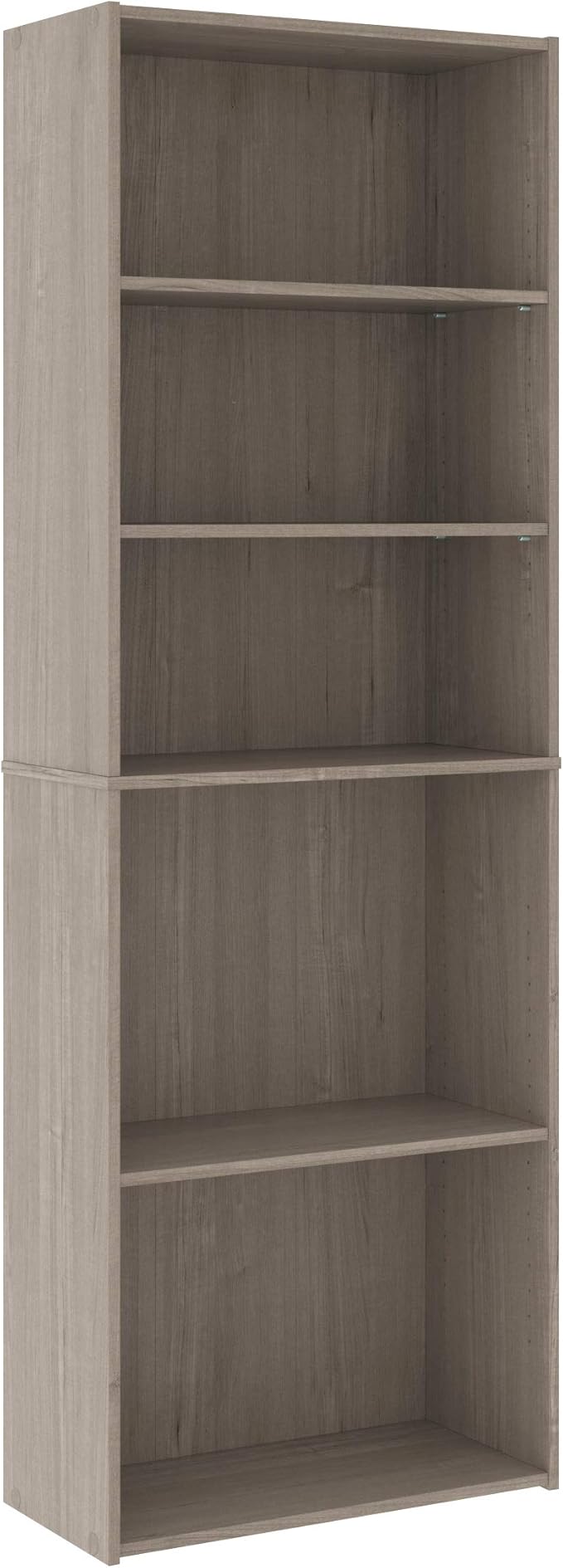 Beginnings 3-Shelf Bookcase, Bookshelf with Adjustable Storage Shelves, L: 24.57" x W: 11.50" x H: 71.18", Soft White