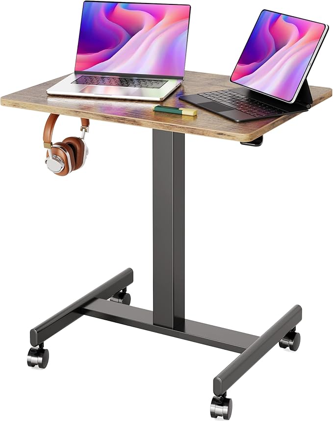 Mobile Standing Desk, Small Rolling Standing Desk, Mobile Desk Workstation