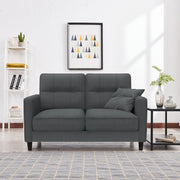 59" Loveseat Sofa for Small Spaces,Fabric Love Seats Furniture for Bedroom,Apartment,Studio,Dark Gray