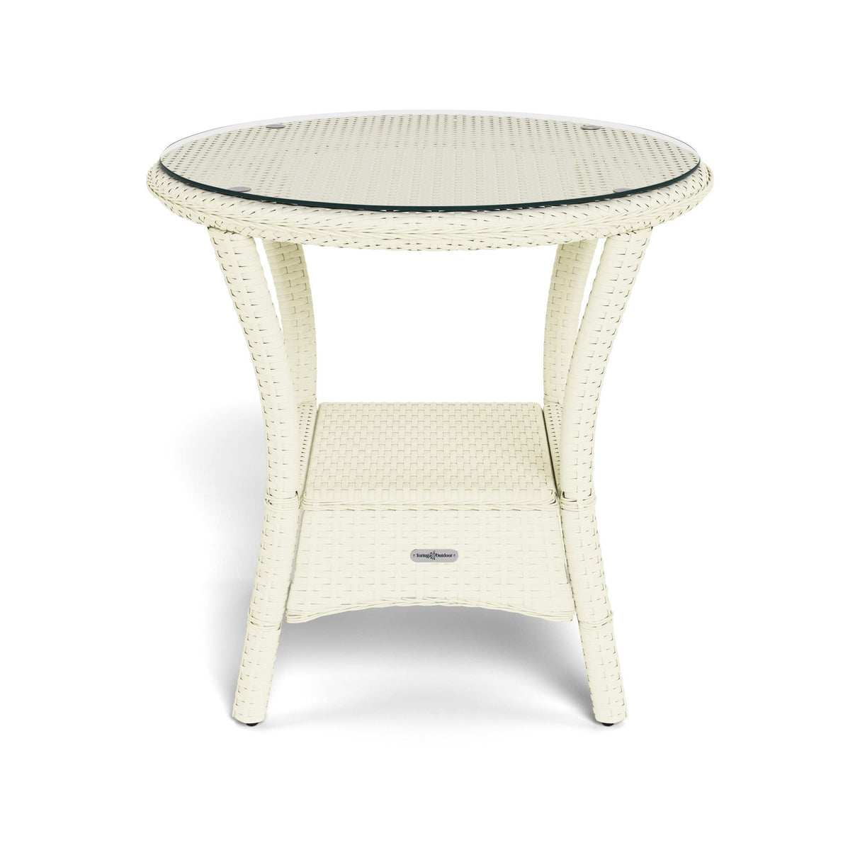 Outdoor Bayview Side Table, 24” Diameter Round x 23”H, Magnolia