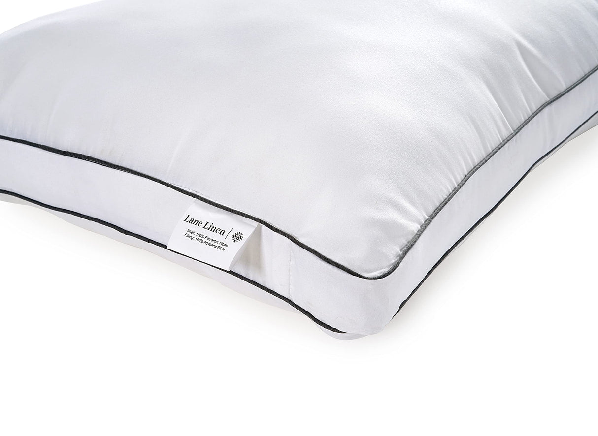 Pillows Standard Size Set of 4 - Soft Gusseted Bed Pillow