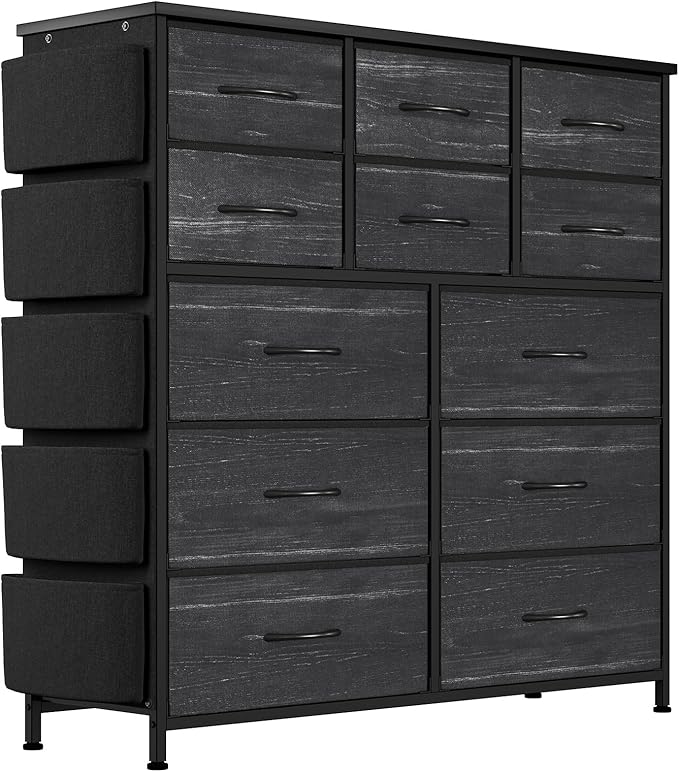 Dresser for Bedroom with 12 Drawers, Tall Dresser Chest of Drawers