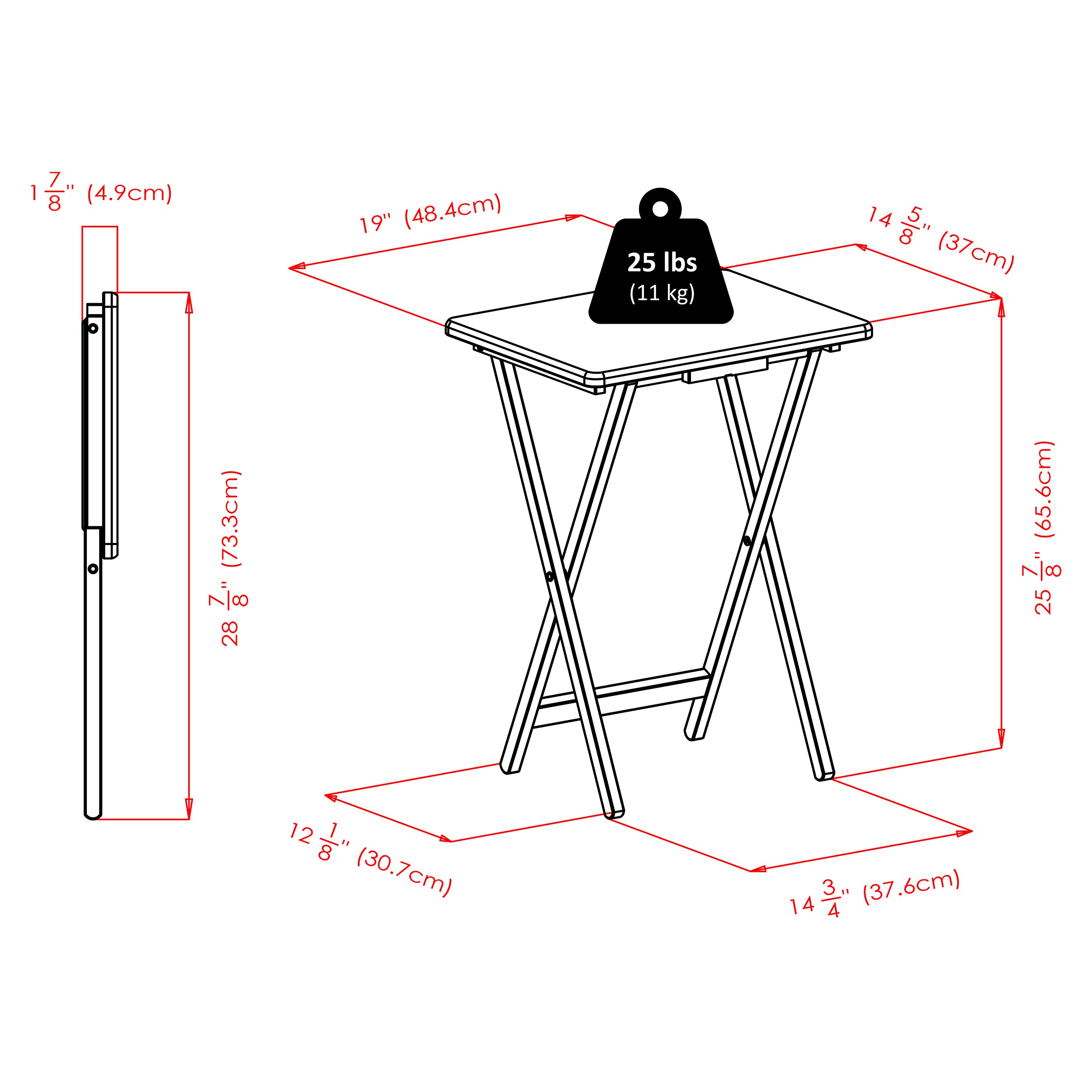 6-Piece Snack Table, Natural (42820)