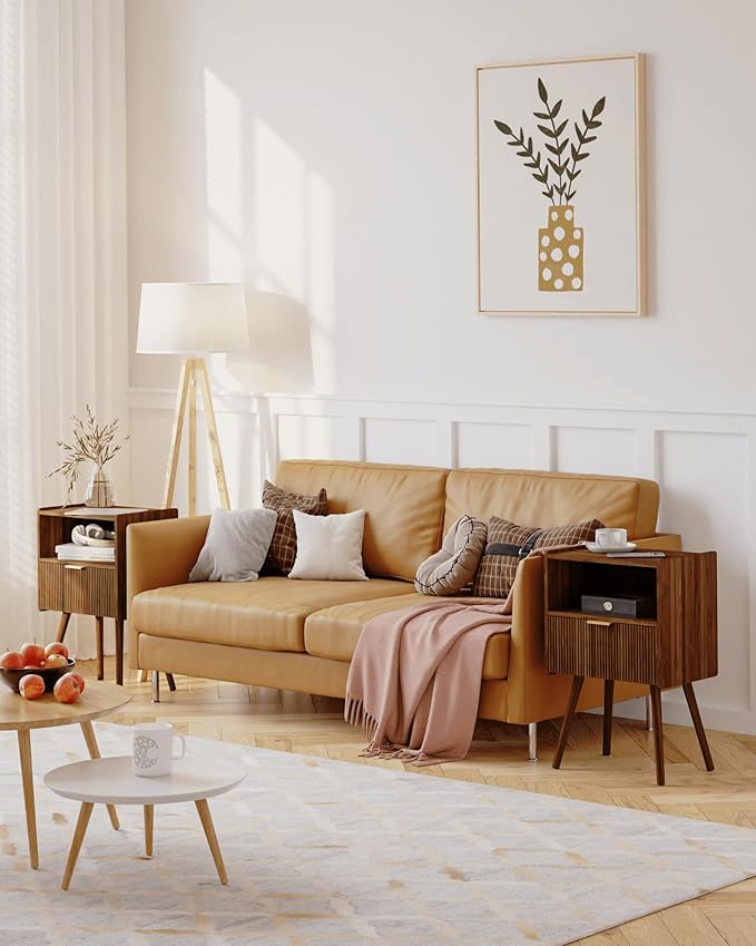 Bedside Table with Storage Drawer