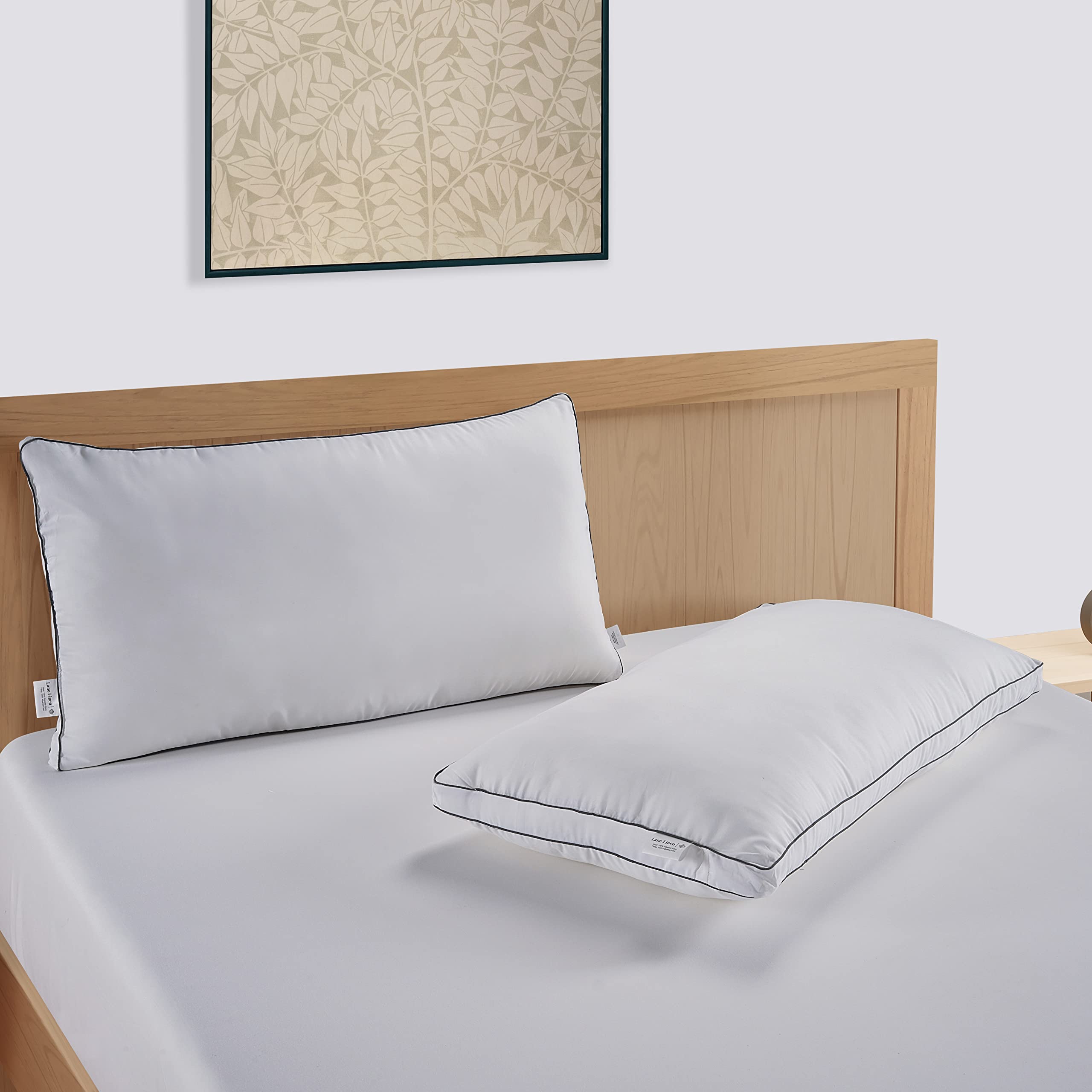 Pillows Standard Size Set of 4 - Soft Gusseted Bed Pillow