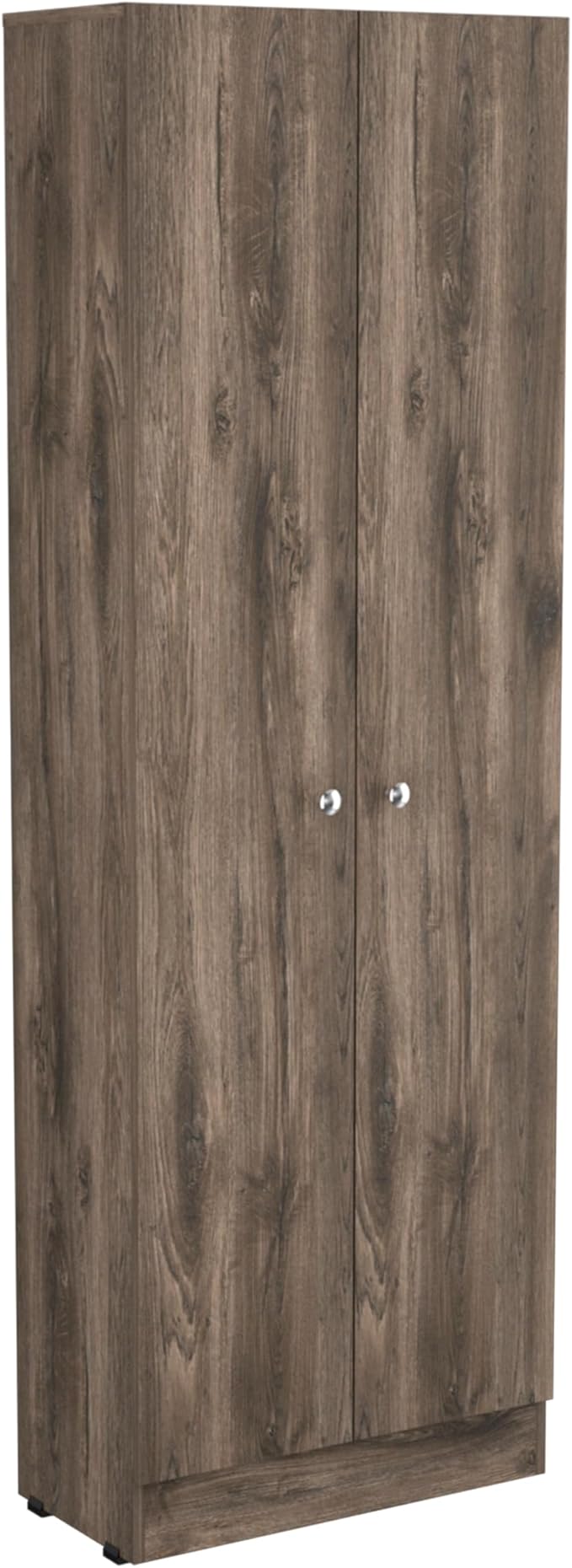 Pantry Cabinet, Five Shelves, Double Door Cabinet -White