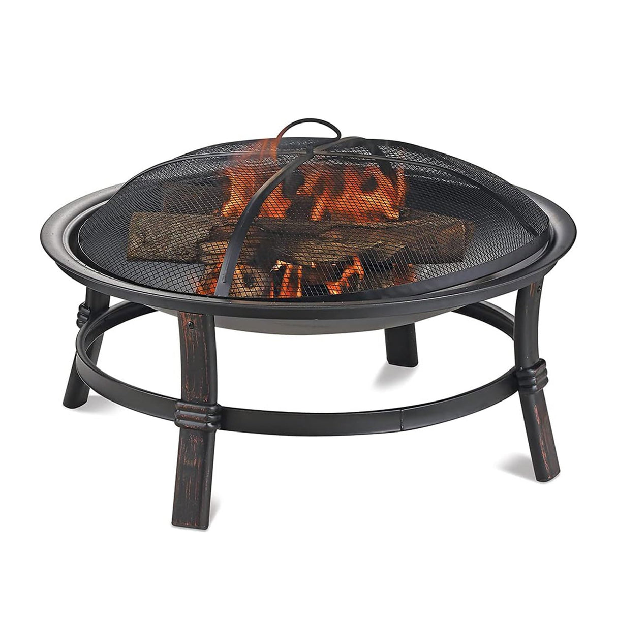 WAD15121MT Brushed Copper Wood Burning Outdoor Firebowl