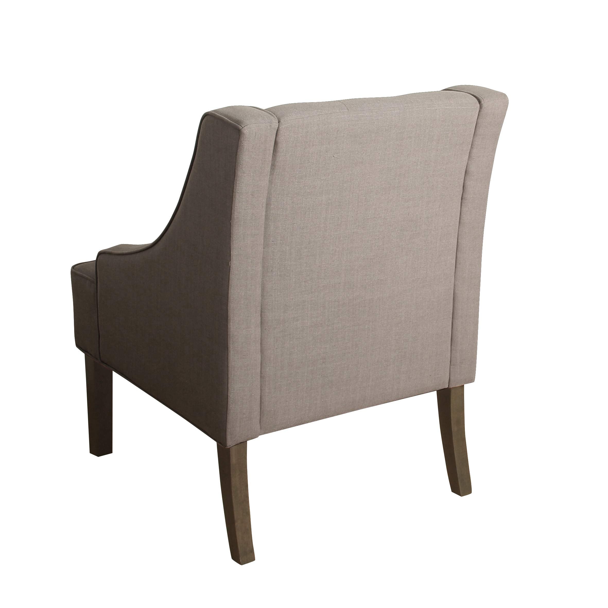 Home Decor | Upholstered Tufted Swoop Arm Accent Chair