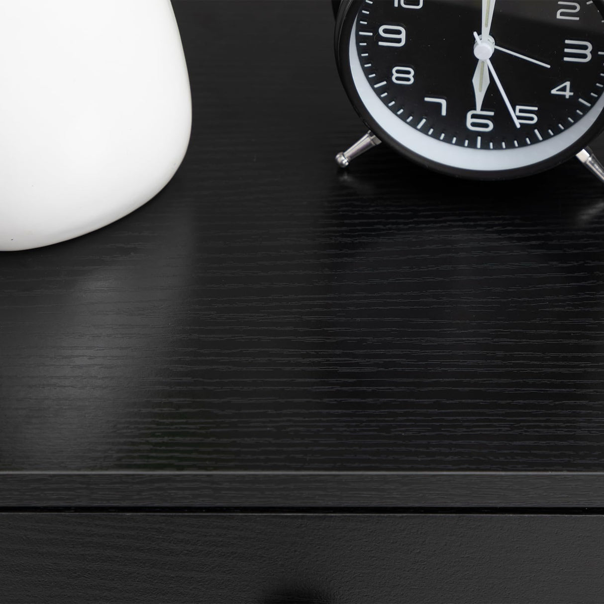 Black Nightstand Set of 2,Bedroom Nightstand with Drawer,Small Nightstand Set of 2,Mid