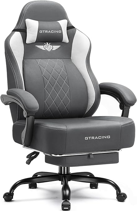 Big and Tall Gaming Chair with Footrest - Ergonomic Office Chair