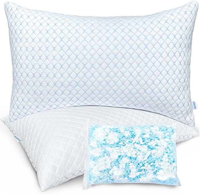 Pillows Queen Size Set of 2, Hotel Quality Bed Pillows for Sleeping