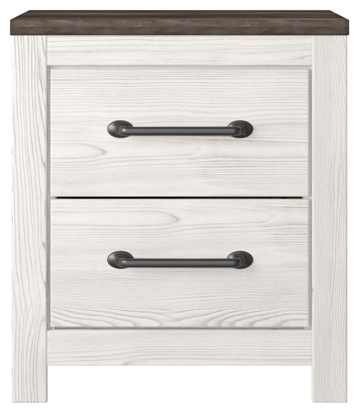 Gerridan Coastal 2 Drawer, Nightstand, White/Gray