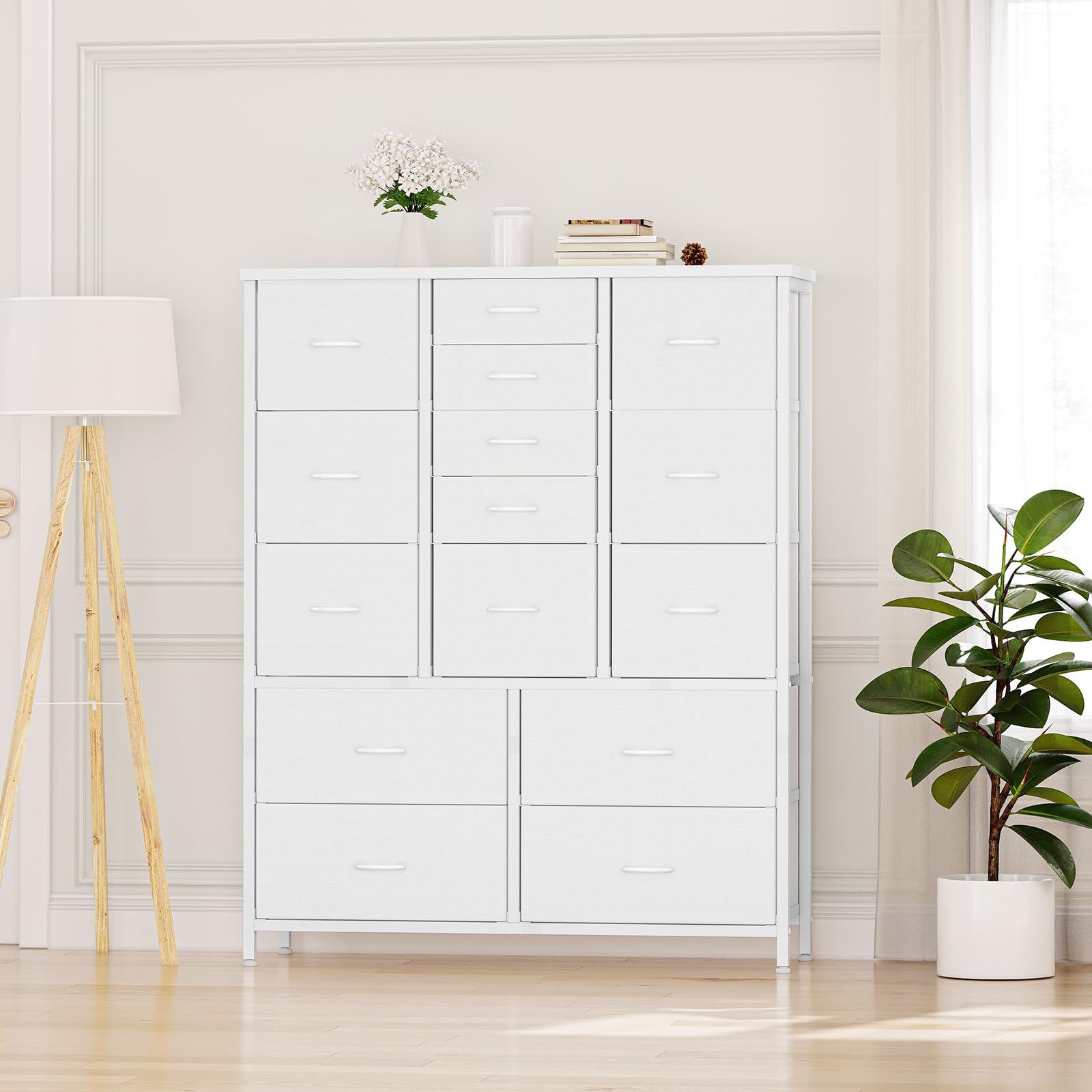 Dresser, Tall Dressers for Bedroom, Large Chests of Drawers, Fabric Storage Dresser