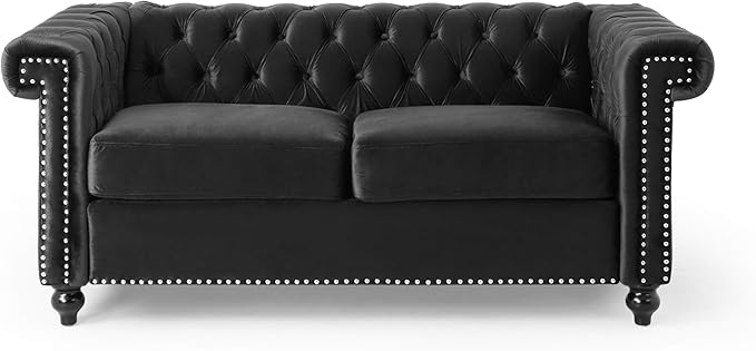 Christopher Knight Home Brinkhaven Love Seats, Midnight Blue + Dark Brown