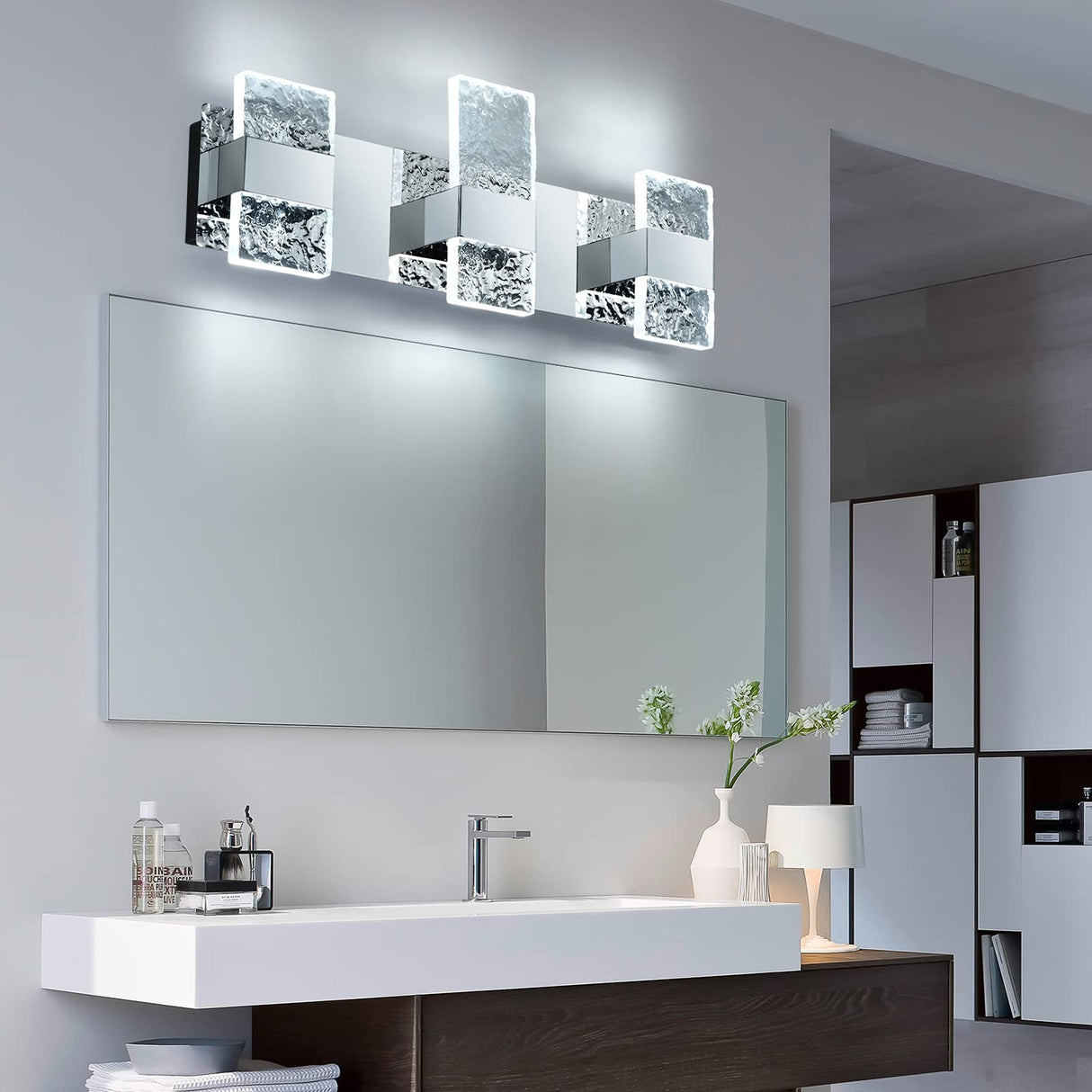Bathroom Lighting Fixtures Over Mirror Dimmable 18W LED Vanity Lights Modern