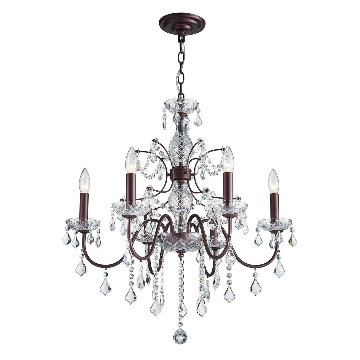 6 Light Crystal Chandelier Light Fixture Modern Chandelier Crystal Lighting