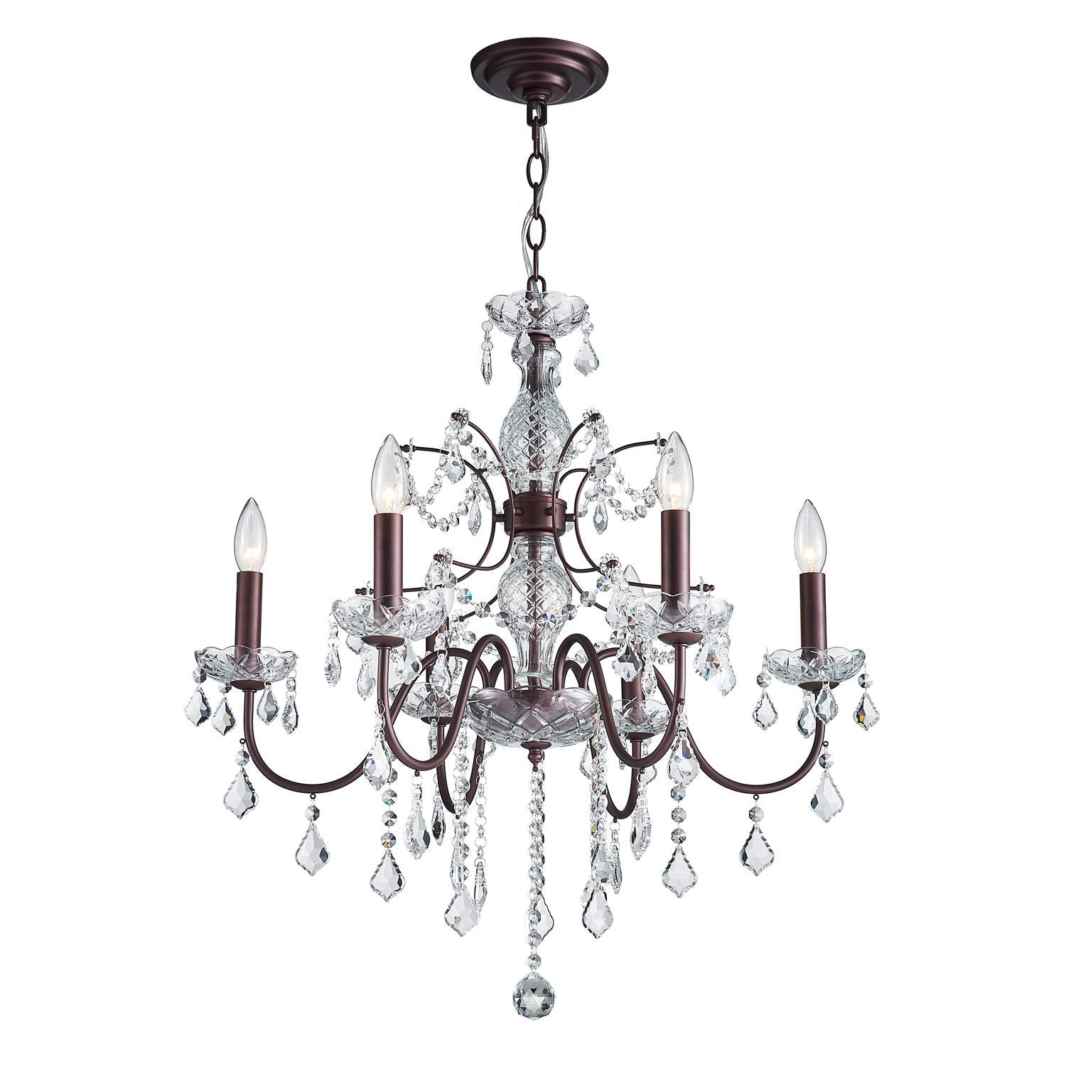 6 Light Crystal Chandelier Light Fixture Modern Chandelier Crystal Lighting