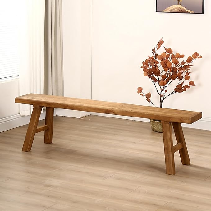 Farmhouse Indoor Wooden Living room Dining Bench